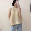 Miyake Roupas Top Feminino Camiseta Sem Manga Moda Verão Nova Irregular Solta plus size Camiseta Plissada Camisa Pequena