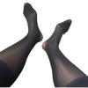 Calcetines de media caña de aceite de caballo para mujer, calcetines jk de seda negra, primavera y verano, seda antihook ultrafina aceitosa hasta la rodilla, calcetines transparentes de pantorrilla con puntera