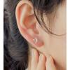 S999 Plata Verano Dulce Mujer Diamante Oreja Hueso Clavo Hueco Mariposa Tornillo Estilo Coreano Pequeño Estudiante Accesorios para Orejas