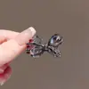 Pequeno e Delicado Prendedor de Garra com Strass de Estrela de Cinco Pontas, Presilha para Franja, Presilha Lateral, Grampo de Princesa, Pequeno Acessório de Cabelo para Mulheres