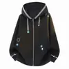Sudadera con capucha bordada de peso pesado estilo callejero retro americano transfronteriza para hombre, corte holgado, estilo casual versátil para otoño
