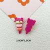 Caricatura lindo brillante fresa oso serie accesorios de resina diy pegamento crema funda de teléfono móvil pasador para el cabello pegatinas para taza al por mayor