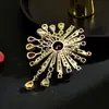 Broche de Fuegos Artificiales con Colgante de Borla de Lujo Ligero Elegante Colorido Diamante Flores Brillantes en Flor Accesorios Ramillete Joyería para Mujeres