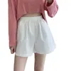 Shorts para Mulheres Ins Verão Novo Cor Doce Estilo K Popular Linha A Cintura Alta Slim Solto Versátil Casual Calças de Perna Larga