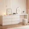 Tocador Integrado de Dormitorio Moderno Escritorio de Maquillaje Retráctil de Esquina Armario de Almacenamiento Simple para Mesita de Noche de Apartamento Pequeño