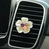 Flor de Perla con Diamantes Calientes Clip para Salida de Aire Acondicionado del Coche Clip para Perfume Aromaterapia para Coche Accesorios para Coche de Mujer Adornos