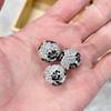Bola de diamante incrustada con cuentas de cristal de pedrería, cuentas con agujero, cuentas espaciadoras, hechas a mano, material para colgante de pulsera de mano, accesorios de joyería DIY al por mayor