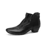 Botines cortos de estilo británico a la moda y sencillos de 4 cm, nuevo modelo otoño e invierno 2026, punta redonda, tacón grueso, botines de moda sin cordones para mujer