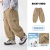 Calça de Algodão Puro para Menino Estilo Europeu Outono Calças de Trabalho Estilo Primavera e Outono Menino 2026 Novas Roupas Infantis Crianças Bebê Roupas de Outono