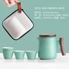 Tetera Portátil de Viaje con Asa Cerámica Separación de Agua y Té Taza Rápida Doméstica para una Persona para Llevar Consigo al Salir