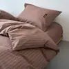 Juego de Ropa de Cama de Algodón de Color Sólido de Cuatro Piezas Estilo Simple para Negocios, Funda de Edredón Individual, Sábana para Dormir sin Ropa, Funda de Edredón, Juego de Tres Piezas para Dormitorio