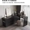 Tocador y cajonera integrados para uso doméstico, mesa de dormitorio para apartamentos de alquiler, mueble negro de lujo ligero al pie de la cama, tocador para habitación de bodas
