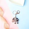 Nuevo llavero de elefante de aleación con incrustaciones de diamantes, bonito accesorio para bolso de mujer, llavero creativo para coche con colgante para pareja