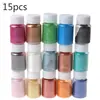 20ml Polvo Perlado Brillo Pegamento de Cristal Molde de Silicona Barro de Cristal Polvo para Slime Pigmento para Jabón Hecho a Mano DIY