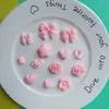 Accesorios de Resina para Manualidades de Dibujos Animados, Lazo, Corazón, Pasador de Pegamento de Crema, Funda de Teléfono, Hebilla de Zapato, Llavero, Colgante