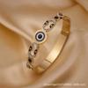 Pulsera de ojo de diablo nueva de acero de titanio transfronterizo en oro de 18 quilates que no se desvanece, tendencia de moda simple