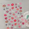 Pegatinas Originales Sexy Labios Rojos para Uñas Transfronterizas Corazón 3D Día de San Valentín Pegatinas para Uñas Grabadas DIY Estilo AA