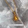 Loja de ouro com método antigo Folu colar de cabaça de ouro pingente feminino de vez em quando incrustado de diamantes pingente de moda para todos os jogos