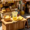 Copo de Bebida de Suco Estilo Coreano Simulada, Garrafas de Comida e Brinquedo, Decoração de Cena de Loja de Conveniência, Acessórios DIY, Chaveiro
