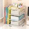 Estantería de Almacenamiento para Clasificación de Temas Estante de Almacenamiento de Libros para Escritorio de Estudiante Organizador de Archivos A4 para Escritorio Estantería en Capas para Libros