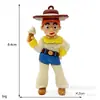 Pingente de chaveiro Toy Story em desenho animado, Buzz Lightyear, alienígena de três olhos, decoração de pequena mochila, boneco Xerife Woody