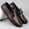 Zapatos de Hombre de Piel Genuina 2026 Nuevo Estilo Zapatos de Negocios Británicos Transpirables Suela Suave Zapatos Casuales Mocasines Slip-on Hombre