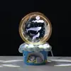 Doraemon Hombre Gordo Azul Luz de Noche Bola de Cristal Brillante Adorno Galaxia Sol Meteoro Lámpara de Mesa Creativa Regalo de Cumpleaños