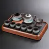 Diseño de Paisaje en Arcilla Morada Creativo Juego de Té Kung Fu con Gaiwan, Regalo de Oficina de Alta Gama para Reuniones Anuales de Empresa y Eventos de Apertura