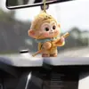 Colgante de coche de acrílico plano de alta definición de doble cara, lindo aro dorado de mono Wukong, adornos para árbol de Navidad