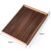 Juego de Té Chino para el Hogar de Madera Maciza Bandeja de Nogal para Té Seco Tienda de Barbacoa Bandeja de Madera con Cuerda