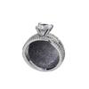 Explosiones Transfronterizas Moda Anillo de Diamante de Seis Garras Anillo de Diamante Clásico Chapado en Platino Anillo de Diamante Anillo de Boda Anillo de Zirconia Mujer