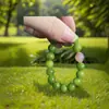 Pulseira de Peridoto Verde Edição Limitada de Natal, Mesmo Estilo da Xiaohongshu, Pulseira de Gato da Sorte Estilo Chinês Atacado