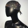 Europa e Estados Unidos cross-border novos produtos acessórios moda personalidade lenço de cabeça Festival de música desempenho flash diamante chapéu meninas strass chapéu turbante