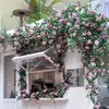 Enredadera de Rosas Artificiales Decoración de Arco de Boda Flor Falsa Enredadera de Rosas Flor de Rosa Famosa en Internet Muro de Flores de Rosas Flor de Rosa de Monet