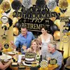 Decoração para Festa de Aposentadoria de Novo Produto Adereços Decoração Preta e Dourada para Festa de Aposentadoria Suprimentos para Decoração de Festa de Aposentadoria