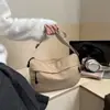 Bolso Bandolera Transfronterizo para Mujer, Color Sólido, Sencillo, Casual, Versátil, Bolso de Hombro para Estudiante, Nuevo Bolso Tote de Múltiples Capas de Moda para Viajes