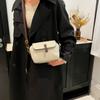 Bolsa Pequena Quadrada Simples de Cor Contrastante Feminina 2024 Inverno Nova Chegada Bolsa Pequena Elegante Multicolorida Versátil Popular Bolsa de Ombro Transversal