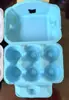 Fábrica de bandeja de papel em estoque fornecimento de prensagem a seco bandeja de ovos coloridos 6 peças de caixa de ovos de polpa à prova de choque e moldagem de polpa à prova de pressão