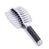 Pente Fofo para Cabelo, Pente Dourado com Gradiente Suavizante, Pente de Costela com Recorte Curvo para Cabelo Cacheado, Artefato de Estilização com Cerdas de Porco
