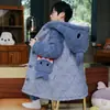 Pijama de Franela de Invierno para Niños, Conjunto Grueso de Coral Fleece Acolchado de Algodón para Hogar para Niñas y Bebés
