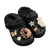 Serie Marrón Melard Otoño e Invierno Encantos de Zueco Oso Donut Dulce y Lindo Hebillas de Zapato Decoraciones