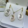 Accesorios de Perlas DIY Aguja de Plata Popular Chapado en Oro de 18K Microincrustado Circonita Aretes de Presión de Cisne Montura Vacía Arete Accesorios de Perlas