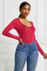 Mono sexy de manga larga con cuello redondo, color liso, para mujer, estilo europeo y americano, Amazon Wish, otoño, talla 6, 10 colores