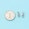 Colgante de Gota de Agua con Carácter de Fortuna Sólido Plata S925 Retro Antiguo Colgante Pequeño con Carácter de Fortuna Estilo Chino Pulsera Accesorios de Plata