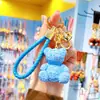 Llavero Creativo de Oso con Alfabeto de Dibujos Animados para Pareja Femenina Lindo Moda Exquisita Muñeca de Resina Llavero Colgante para Bolso