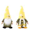 Decorações de Festa do Novo Abelha Transfronteiriças Lã Cordeiro Tecido Tricotado Listrado Bonecos Sem Rosto Ornamentos Bonecos Casal Atacado