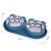 Tazón para Gato Tazón para Perro Antivuelco Agua para Beber para Gato Mascota Gato Pequeño y Mediano Olla Acero Inoxidable Doble Tazón Suministros para Perro