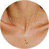 Colar Feminino Tendência Europeia e Americana 2024 com 26 Letras, Colar Feminino de Letra Balão Dourado com Pingente Bolha