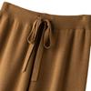 Pantalones de pierna ancha de punto populares en transmisión en vivo para mujer, primavera y otoño, cruzados, adelgazantes, rectos, de cintura alta, con cordón, estilo mopa