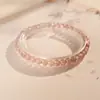 Pulseira de Cristal de Morango, Fashion e Versátil para o Dia a Dia, Pulseira de Menina Doce, Estilo Niche de Luxo, Joias para Melhores Amigas no Atacado